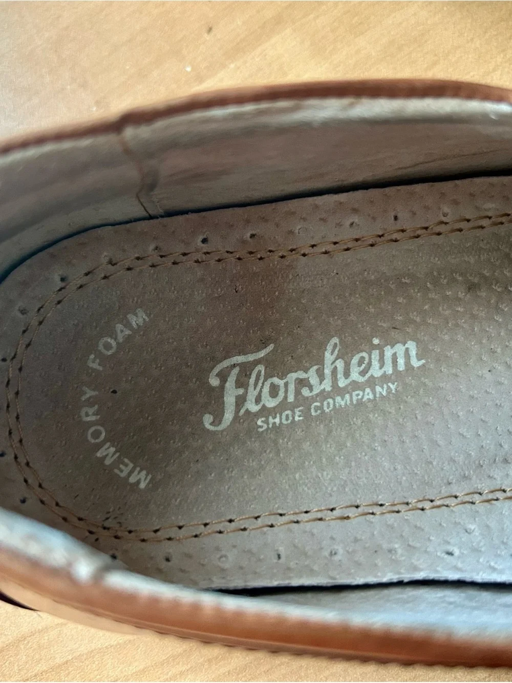 Florsheim Cognac Leather Slip-On Loafers reveal jr slip ons boys shoes size 4.5